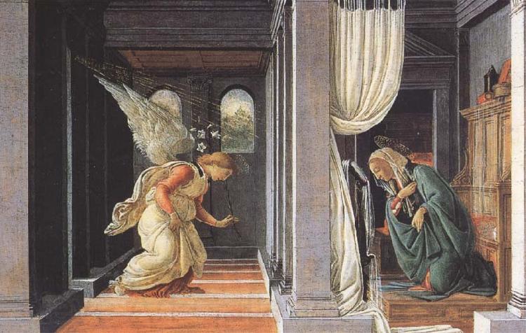 Sandro Botticelli Annunciation Spain oil painting art